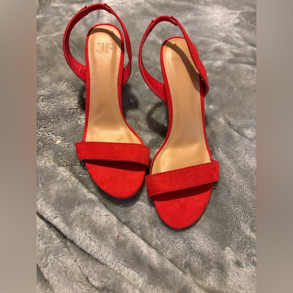 Women's just fab Red Suede Sandals